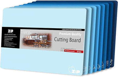 ZVP Plastic Cutting Boards for Kitchen, Flexible Cutting Mats, Gradient Blue by ZVP