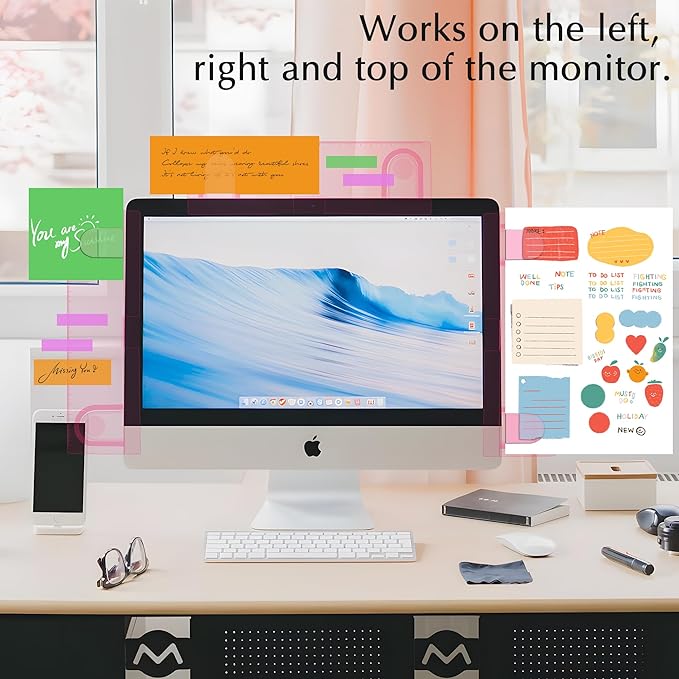 Keenjorika 2PCS Multifunctional Monitor Documents Holder, Desktop Message Board - Image 2