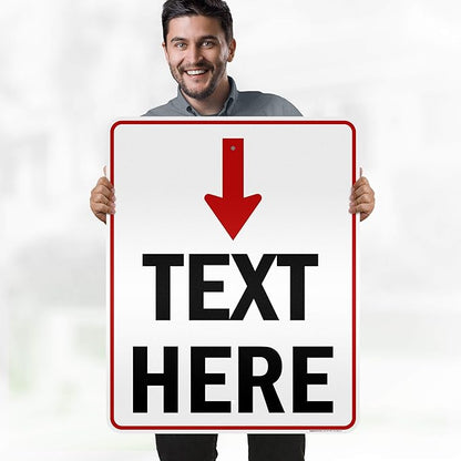 Custom Arrow, Custom Directional Sign, Arrow Down Sign, 24x30 Inches, 3M EGP - Image 2