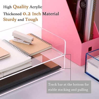 Paper Tray Organizer Clear Acrylic Desk Organizers and AccessoriesOffice - Image 5