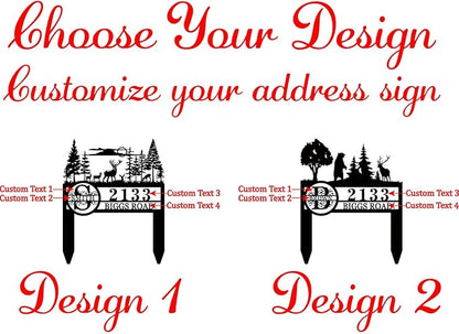 Personalized Metal Adress Sign - Image 2