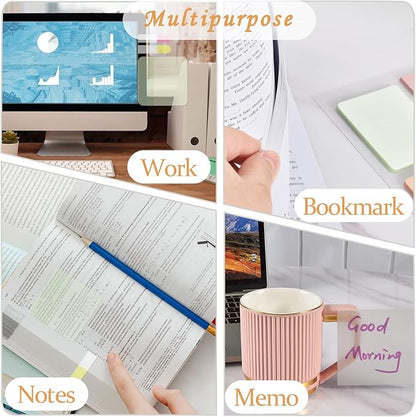 BAYTORY 700 Sheets Pastel Transparent Sticky Notes, Self-Adhesive Translucent - Image 7