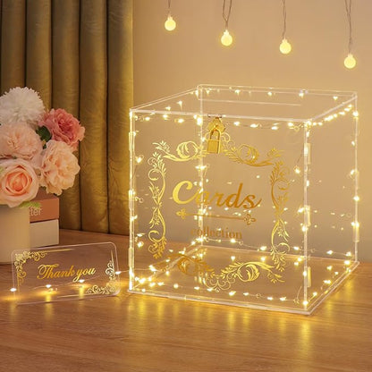 DIWNELEM Acrylic Wedding Card Box by DIWNELEM