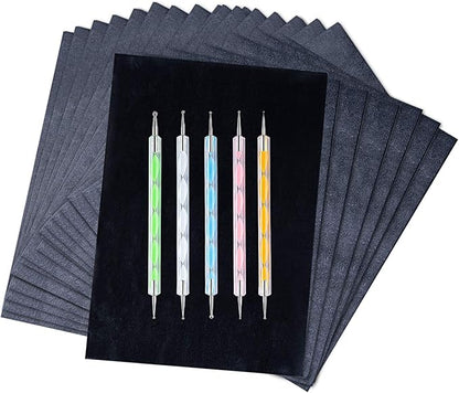 200 Sheets Carbon Paper Black Graphite Paper Transfer Tracing Paper and 5 by Ueerdand