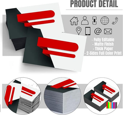 Custom Business Cards Double-Sided Personalized Stationery | Professional - Image 2