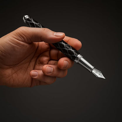 Webson Gill ‘The Weaver’ Black Luxury Executive Fountain Pen, Polished Lacquer - Image 8