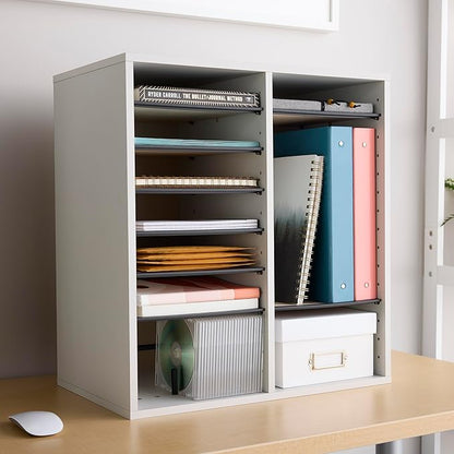 Safco Wooden Paper and Mail Organizer - Image 4