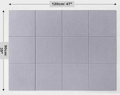 DECORITA Felt Wall Tiles | Large Cork Board Alternative | Aesthetic Felt - Image 2