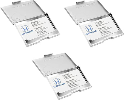 Stephanie Imports Set of 3 Slim & Minimalist Metal Business Card Holder Unisex - Image 3