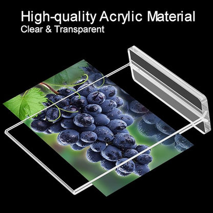 BlueValley Clear Acrylic Sign Holder 5x7 Vertical Double Sided Acrylic Photo - Image 4
