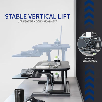 VIVO 26 inch Desk Converter, K Series, Height Adjustable Sit to Stand Riser - Image 5