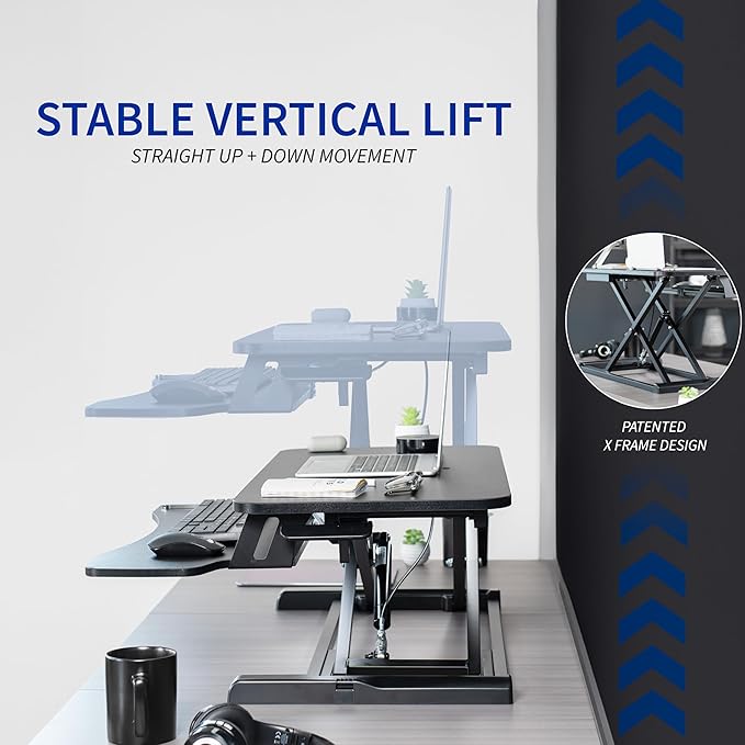 VIVO 48 inch Desk Converter, K Series, Height Adjustable Sit to Stand Riser - Image 5