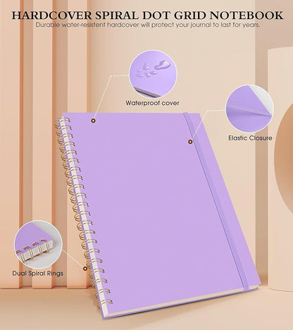 Dotted Notebook, Spiral Notebook Journal 8.5” x 11”, A4 Large Dot Grid Notebooks - Image 3