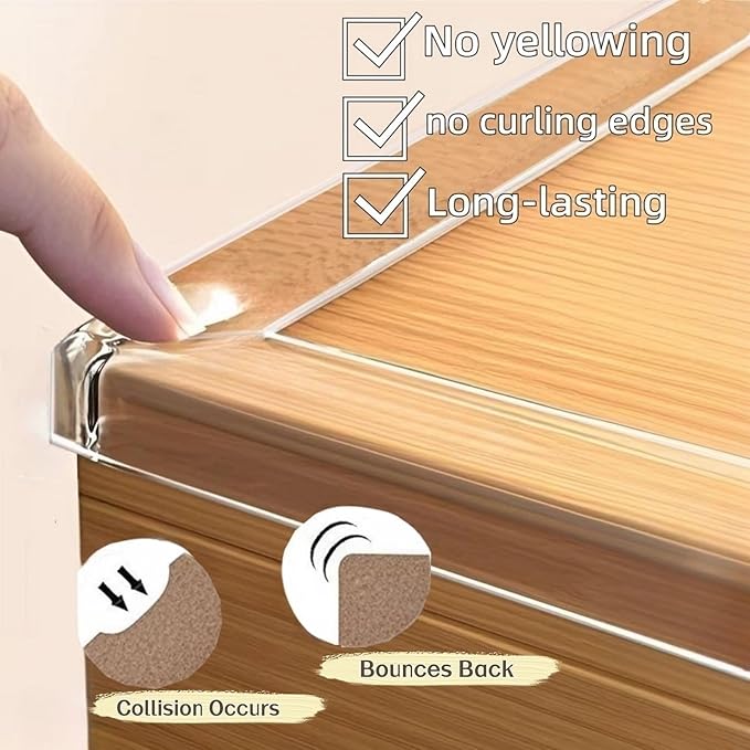 AYHOUKG Clear Edge Protector 1.18in widthx6.5ft Length Self-Adhesive Furniture - Image 4