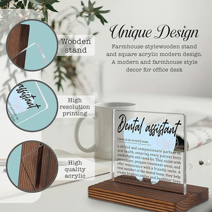 Dental Assistant Gifts, Thank You Desk Sign - Image 3