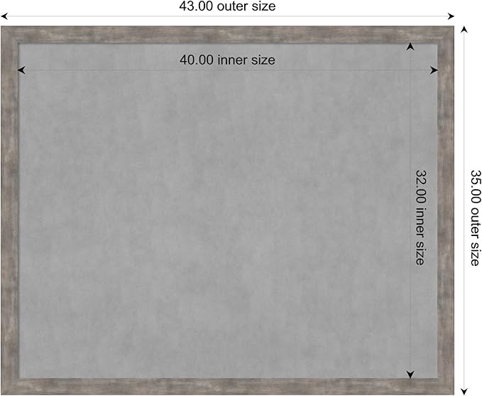 Amanti Art Silver Framed Magnetic Board 35x43 X-Large Vision Board - Image 4