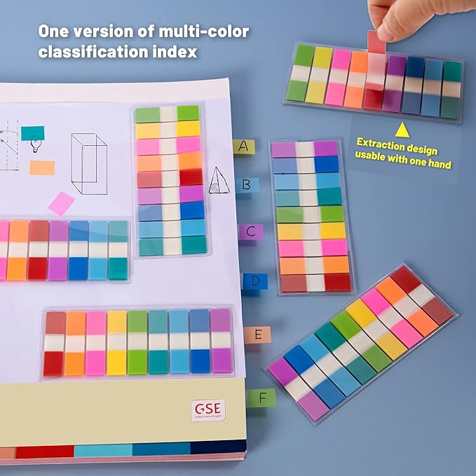 Golcellia 1440 Pieces, Transparent Sticky Notes, Page Markers, Book Tabs - Image 6