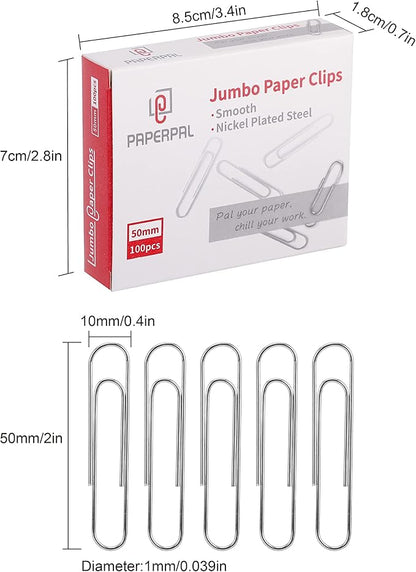 PAPERPAL Paperclips for Office School & Personal Use, Jumbo Smooth Paper Clip - Image 2
