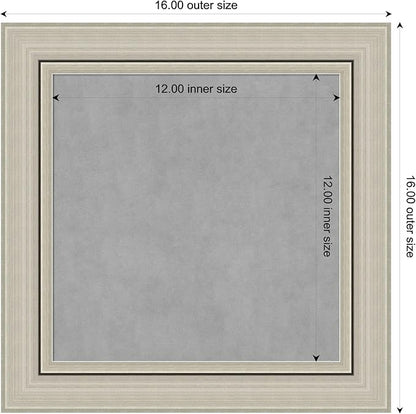 Amanti Art Silver Framed Magnetic Board 16x16 X-Small Vision Board - Image 4