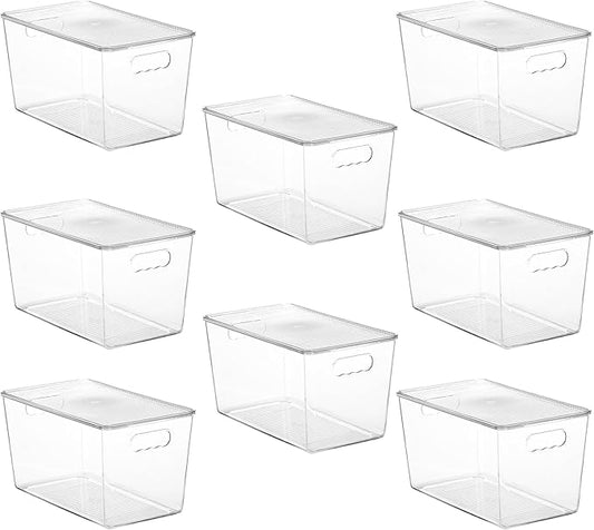 Vtopmart 8 Pack Clear Stackable Storage Bins by Vtopmart