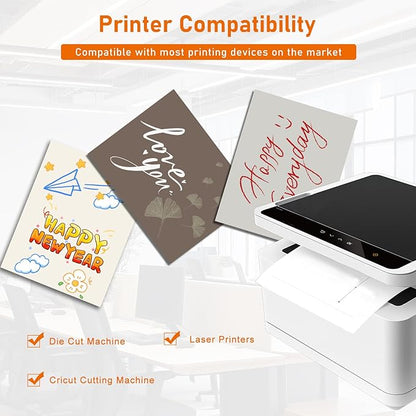 100 Sheets Cream Shimmer Cardstock 8.5 x 11 Off White Paper, 92lb Heavyweight - Image 4
