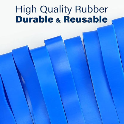 LotFancy Large Rubber Bands, Heavy Duty Blue Long Rubber Bands - Image 6