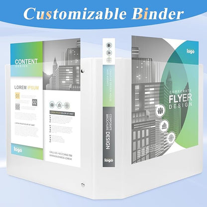 CIXILDTS 1-inch 3 Ring Binder Fit US Letter Size Paper, View Binder - Image 5