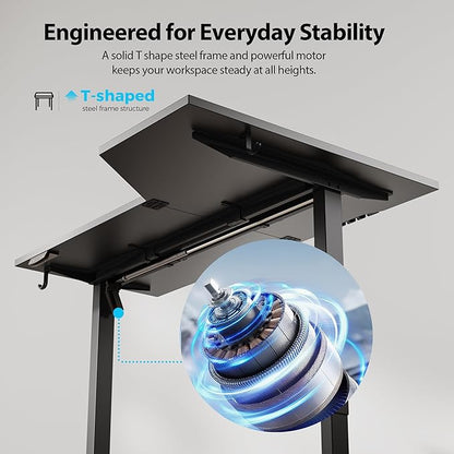 Agilestic Electric Standing L-Shaped 59 Inches Height Adjustable Desk, Sit and - Image 5
