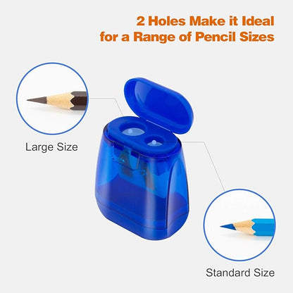 KIDMEN Manual Pencil Sharpeners, 2 Holes Compact Sharpener - Image 5