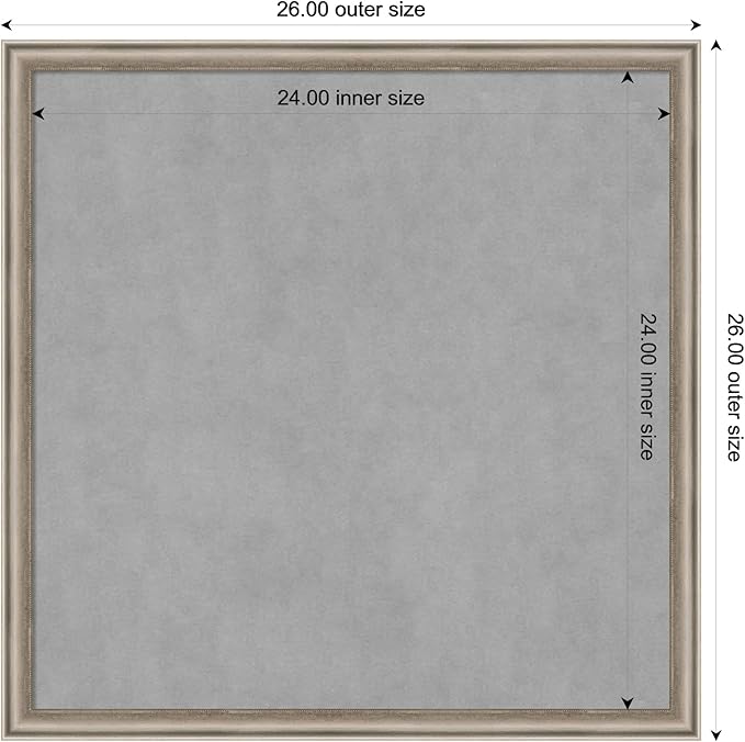 Amanti Art Silver Framed Magnetic Board 26x26 Medium Vision Board - Image 4