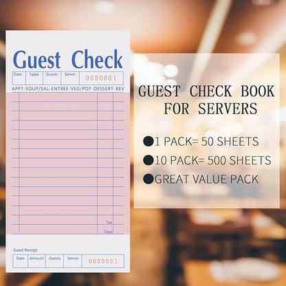Guest Check Books 10 Pack, Guest Checks - Image 2