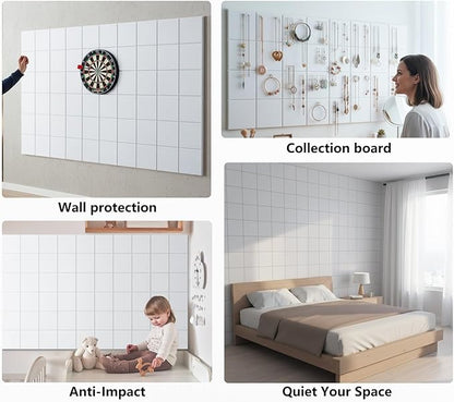 G Gamit Large Felt Wall Tiles Bulletin Board 59”x36”, Large Cork Board - Image 6
