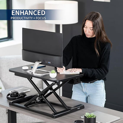 VIVO 26 inch Desk Converter, K Series, Height Adjustable Sit to Stand Riser - Image 4