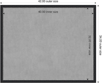 Amanti Art Black Framed Magnetic Board 34x42 X-Large Vision Board - Image 2