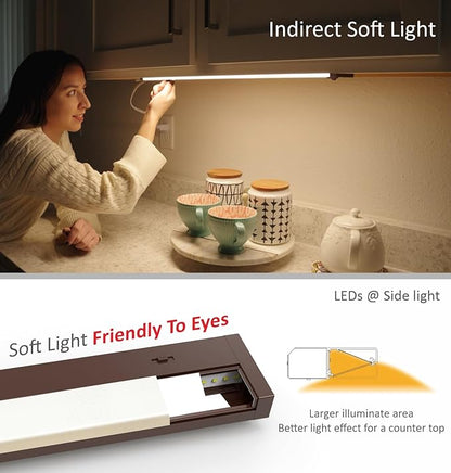 Leetdud LED Under Cabinet Lighting Hardwired or Plug in, 40 Inch 20W, Dimmable - Image 7
