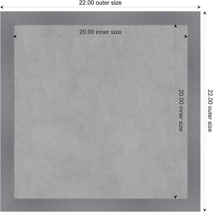 Amanti Art Grey Framed Magnetic Board 22x22 Medium Vision Board - Image 4