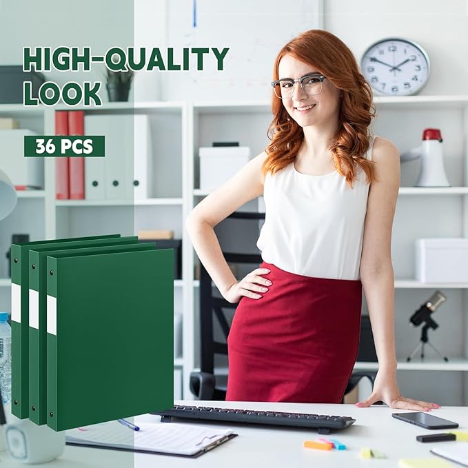 Henoyso 36 Pcs 3 Ring Binder 0.5 Inch Round Fits Letter Size 8.5'' x 11'' Paper - Image 6