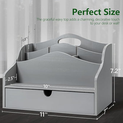 Rebee Vision Pine Wood Mail Organizer - Image 2