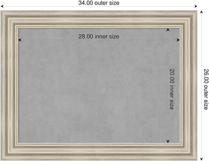 Amanti Art Silver Framed Magnetic Board 26x34 Medium Vision Board - Image 2