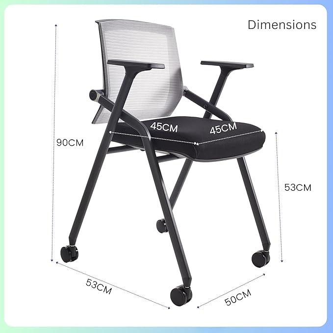 BLANEDUO, 2 Pack Stackable Conference Room Chairs - Image 3