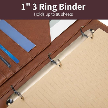 Geslun Personalized Genuine Leather 3 Ring Binder, Custom Engraved 8.5 x 11 - Image 9