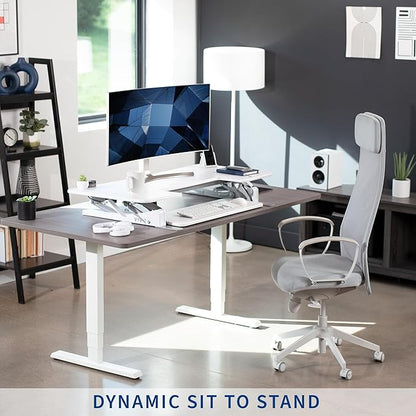 VIVO 48 inch Height Adjustable Large Stand Up Desk Converter, V Series - Image 4
