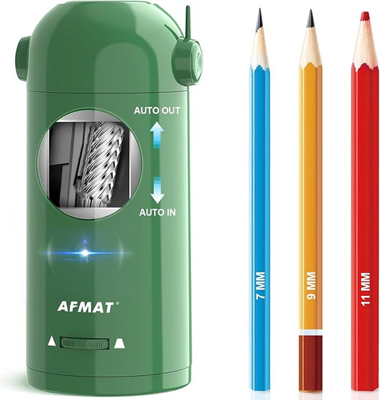 AFMAT Electric Pencil Sharpener, Fully Automatic Pencil Sharpener by AFMAT