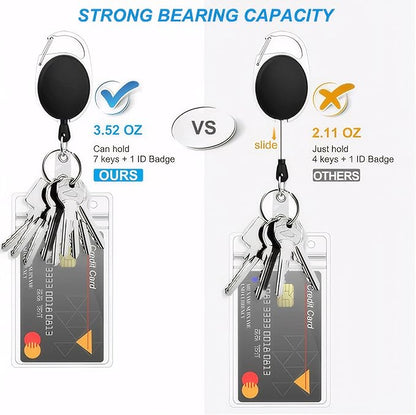 SOVYOULIVE 50 Pack Heavy-Duty Retractable Badge Holders - Image 3