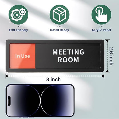Office Room Door Sign Do Not Disturb, Versatile In-Use/Available Slider Sign - Image 2