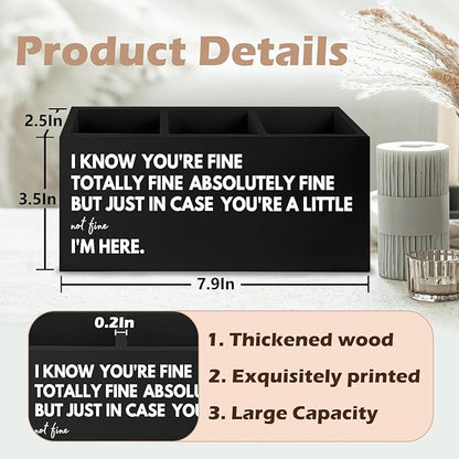 URLLUAE Thoughtful Uplifting Gifts Wooden Pen Pencil Holder - Image 6