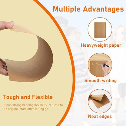 Guakicae 60 Sheets Brown Cardstock 4 x 6 Thick Paper, 300gsm/110lb Heavyweight - Image 3