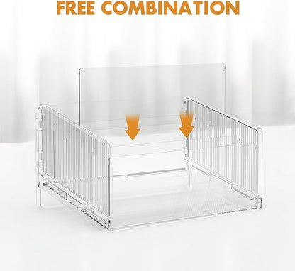 Cuukie File Sorter Organizer, 5 Sections Acrylic Letter Tray - Image 6