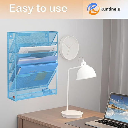 Kuntine.B 6-Tier Wall File Organizer Hanging File Organizer Cubicle Organizer - Image 7