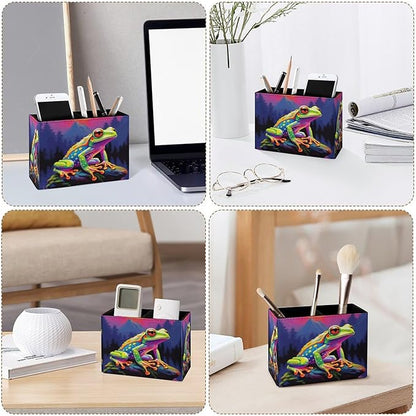Famame Colorful Frog on Stone Pencil Holder - Image 4